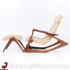 Vladimir Kagan Vladimir Kagan Mid Century Two Position Contour Walnut Rocking Chair and Ottoman - 3598419