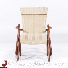 Vladimir Kagan Vladimir Kagan Mid Century Two Position Contour Walnut Rocking Chair and Ottoman - 3598420