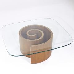 Vladimir Kagan Vladimir Kagan Mid Century Walnut Snail Coffee Table - 3842408