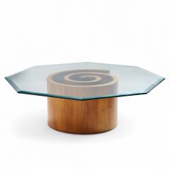 Vladimir Kagan Vladimir Kagan Mid Century Walnut Snail Coffee Table - 4346392