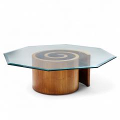 Vladimir Kagan Vladimir Kagan Mid Century Walnut Snail Coffee Table - 4346394
