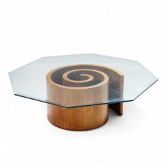 Vladimir Kagan Vladimir Kagan Mid Century Walnut Snail Coffee Table - 4346395