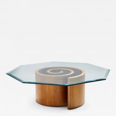 Vladimir Kagan Vladimir Kagan Mid Century Walnut Snail Coffee Table - 4351480