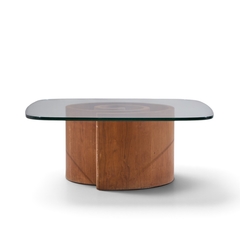 Vladimir Kagan Vladimir Kagan Mid Century Walnut Snail Coffee Table - 4800907
