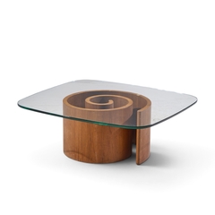 Vladimir Kagan Vladimir Kagan Mid Century Walnut Snail Coffee Table - 4800910
