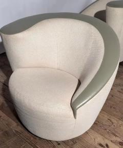 Vladimir Kagan Vladimir Kagan Nautilus Corksrew swivel chairs By Directional - 3511420