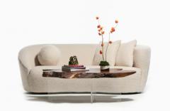 Vladimir Kagan Vladimir Kagan Nautilus Sofa in Ivory White Boucl by Directional c 1990 - 3413953