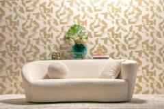 Vladimir Kagan Vladimir Kagan Nautilus Sofa in Ivory White Boucl by Directional c 1990 - 3413957