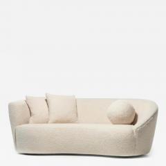 Vladimir Kagan Vladimir Kagan Nautilus Sofa in Ivory White Boucl by Directional c 1990 - 3414491