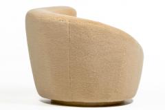 Vladimir Kagan Vladimir Kagan Nautilus Swivel Chairs Ottomans in Butterscotch Shearling - 4333651