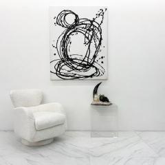 Vladimir Kagan Vladimir Kagan Papa Bear Swivel Rocking Chair in Boucle Directional 1980s - 4504653