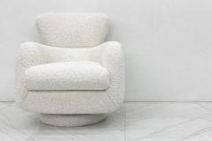 Vladimir Kagan Vladimir Kagan Papa Bear Swivel Rocking Chair in Boucle Directional 1980s - 4504654