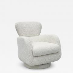Vladimir Kagan Vladimir Kagan Papa Bear Swivel Rocking Chair in Boucle Directional 1980s - 4504681