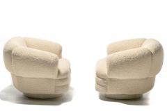 Vladimir Kagan Vladimir Kagan Post Modern Ivory Boucl Swivel Chairs Ottoman for Directional - 2404447