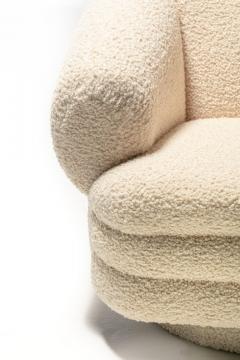 Vladimir Kagan Vladimir Kagan Post Modern Ivory Boucl Swivel Chairs Ottoman for Directional - 2404453