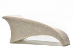 Vladimir Kagan Vladimir Kagan Post Modern Marilyn Chaise Lounge in Ivory White Boucl c 1986 - 2395340