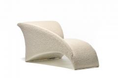 Vladimir Kagan Vladimir Kagan Post Modern Marilyn Chaise Lounge in Ivory White Boucl c 1986 - 2395341