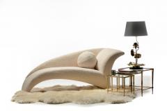 Vladimir Kagan Vladimir Kagan Post Modern Marilyn Chaise Lounge in Ivory White Boucl c 1986 - 2395345