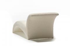 Vladimir Kagan Vladimir Kagan Post Modern Marilyn Chaise Lounge in Ivory White Boucl c 1986 - 2395353
