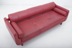 Vladimir Kagan Vladimir Kagan Red Leather Matinee Sofa Daybed - 1551933