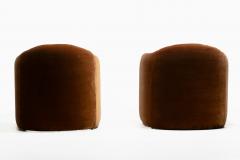 Vladimir Kagan Vladimir Kagan Sculptural Chairs for Preview in Caramel Velvet c 1980 - 4333669