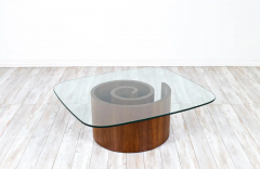 Vladimir Kagan Vladimir Kagan Sculptural Snail Coffee Table with Glass Top for Selig - 2619498