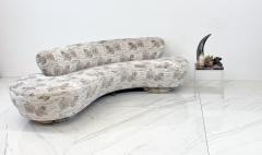 Vladimir Kagan Vladimir Kagan Serpentine Cloud Sofa Directional in Chinoiserie Tiger Velvet - 3614603