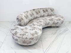 Vladimir Kagan Vladimir Kagan Serpentine Cloud Sofa Directional in Chinoiserie Tiger Velvet - 3614606