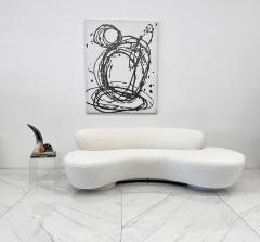 Vladimir Kagan Vladimir Kagan Serpentine Cloud Sofa for Directional in Heavy Ivory Boucle - 4175715