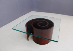 Vladimir Kagan Vladimir Kagan Snail Coffee Table Spiral Base and Glass 1960s - 1181864