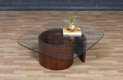 Vladimir Kagan Vladimir Kagan Snail Walnut Glass Coffee Table for Selig - 4343295