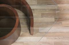 Vladimir Kagan Vladimir Kagan Snail Walnut Glass Coffee Table for Selig - 4343300