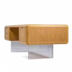 Vladimir Kagan Vladimir Kagan Style Gianni Walnut and Lucite Executive Desk - 4355562