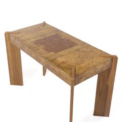 Vladimir Kagan Vladimir Kagan Style Mid Century Burlwood Backgammon Chess Game Console Table - 3993644