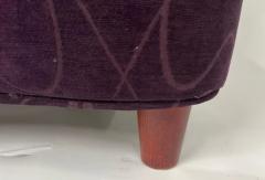 Vladimir Kagan Vladimir Kagan Style Mid Century Modern Purple Fan Back Chair a Pair - 2865641