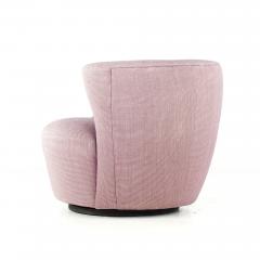 Vladimir Kagan Vladimir Kagan Style Mid Century Nautilus Purple Swivel Lounge Chairs Pair - 4497886