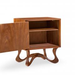 Vladimir Kagan Vladimir Kagan Style Mid Century Sculpted Walnut Nightstands Pair - 4536951