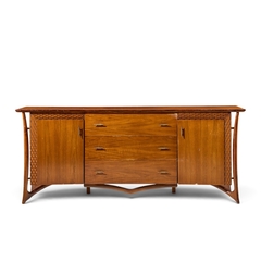 Vladimir Kagan Vladimir Kagan Style Mid Century Sculptural Walnut Lowboy Dresser - 4720409