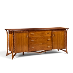 Vladimir Kagan Vladimir Kagan Style Mid Century Sculptural Walnut Lowboy Dresser - 4720421