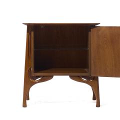 Vladimir Kagan Vladimir Kagan Style Mid Century Sculptural Walnut Nightstands Pair - 3920978