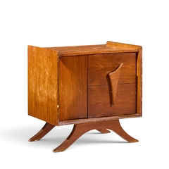 Vladimir Kagan Vladimir Kagan Style Mid Century Sculptural Walnut Nightstands Pair - 4755196