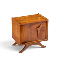 Vladimir Kagan Vladimir Kagan Style Mid Century Sculptural Walnut Nightstands Pair - 4755199