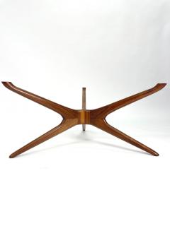 Vladimir Kagan Vladimir Kagan Tri Symmetric Coffee Table in Walnut with Glass Top - 3166330