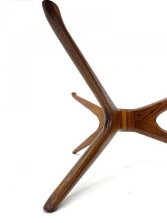 Vladimir Kagan Vladimir Kagan Tri Symmetric Coffee Table in Walnut with Glass Top - 3166331