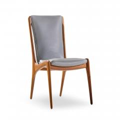 Vladimir Kagan Vladimir Kagan VK101 VK102 Sculpted Walnut and Leather Sling Chairs Set of 12 - 4491554