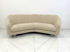 Vladimir Kagan Vladimir Kagan Wide Angle Tangent Sofa Model 506 In Tan Chenille - 4557357