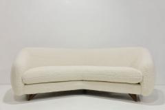 Vladimir Kagan Vladimir Kagan Wide Angle Tangent Sofa Model 506 in Holly Hunt Teddy 1950s - 3403757