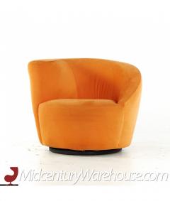 Vladimir Kagan Vladimir Kagan for Directional Mid Century Lounge Chairs with Ottoman Pair - 3066832