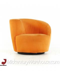 Vladimir Kagan Vladimir Kagan for Directional Mid Century Lounge Chairs with Ottoman Pair - 3066834