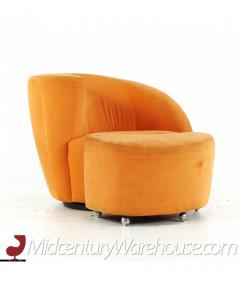 Vladimir Kagan Vladimir Kagan for Directional Mid Century Lounge Chairs with Ottoman Pair - 3066845